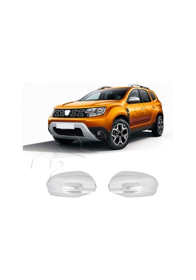 Dacia Duster Uyumlu 2018-2024 Ayna Kapağı 2 Parça Abs Krom Kaplama