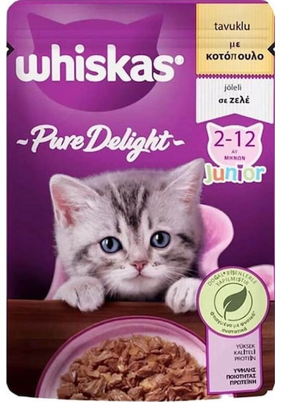 4 Adet Whıskas Pouch Yavru Kedi Maması Tavuklu 85 G
