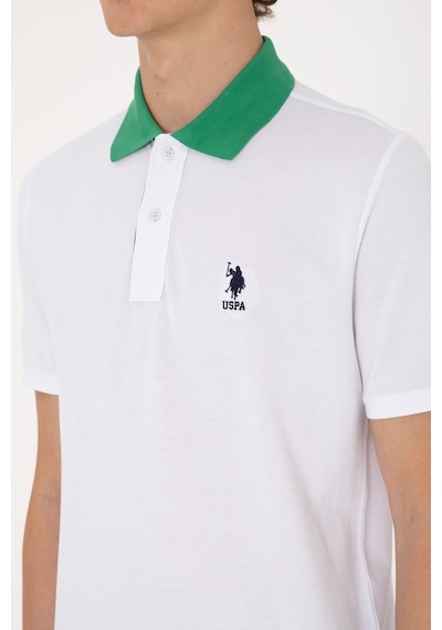 U.S. Polo Assn. Erkek Regular Fit Polo Yaka Beyaz Tişört 50306809-VR013