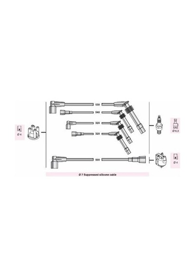 Buji- Kablosu Astra F 1600-2000 8v 1993-98 Netex Ntx Sp03 328
