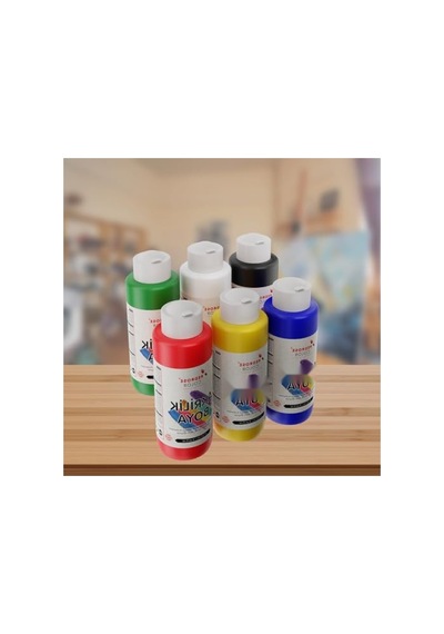Ana Renkler Akrilik Boya Seti - 6'lı, 6x120ml 0,15 L