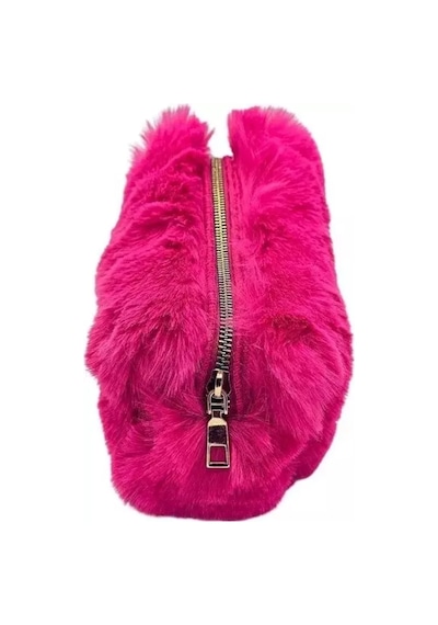 Tüylü Peluş Kalemlik Pembe