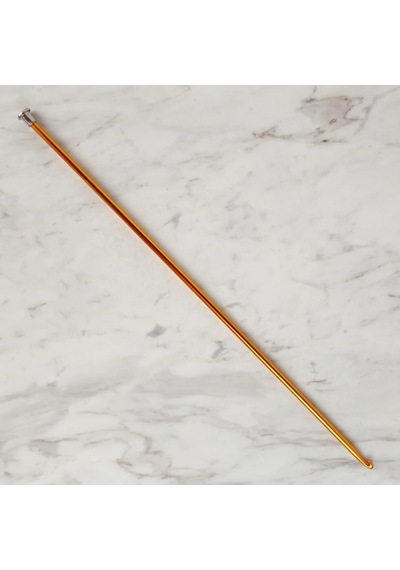 Abarta 6,0mm Renkli Metal Uzun Gagalı Örgü Şiş Tunus Tığ 35cm-sarı 1 Adet