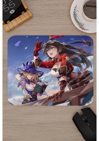 Amber Genshin Impact Anime Gacha V5 - 22x18 Gaming Mouse Pad Fare Altlığı