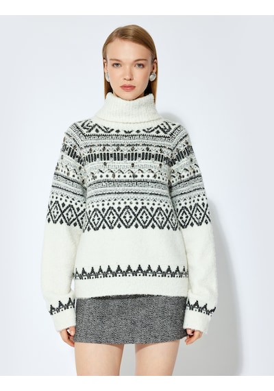 Koton Koton X Şahika Ercümen - Uzun Kollu Etnik Desenli Balıkçı Yaka Taşlı Peluş Kazak Gri Desenli 5wak90715ht Gri Koton Koton X Şahika Ercümen - Uzun Kollu Etnik Desenli Balıkçı Yaka Taşlı Peluş Kazak Gri Desenli 5wak90715ht Gri