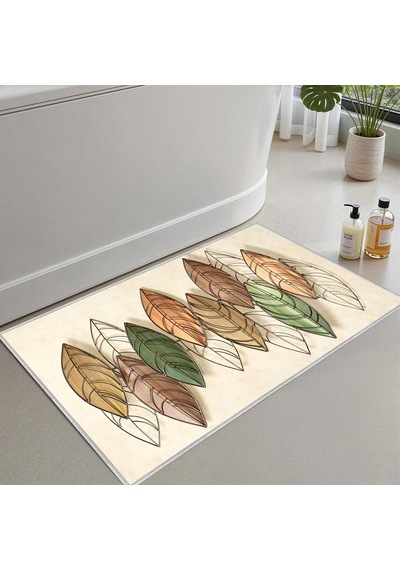 2'li Set Banyo Paspası, Yumuşak Banyo Halısı, Kaymaz Dot Tabanlı, Su Emici, Makinede Yıkanabilir - 50x60-60x100 Cm Çok Renkli