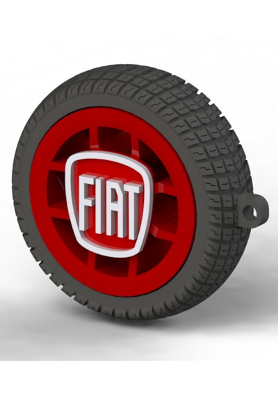 Fiat Uyumlu Özel Tasarım Anahtarlık - Premium Hafif Ve Dayanıklı Kırmızı