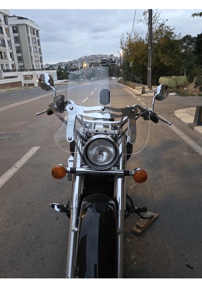 Motocam Honda Shadow 750 Ön Cam 1999-2010 Model 45cm Şeffaf Renkli 4mm Aparatsız