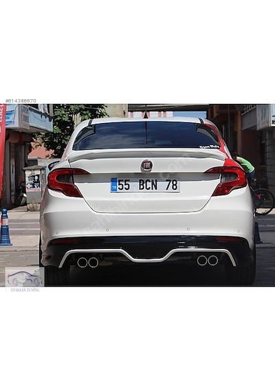 Fiat Egea Spoiler - Spoyler 2015 - 2021 Piano Black Siyah Boyalı