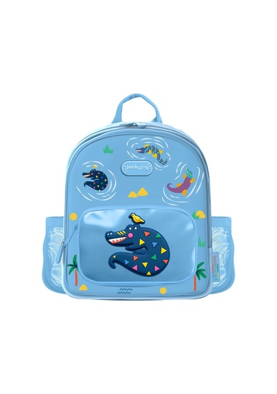 Packnjoy - Çocuk Sırt Çantası Medium 4-6 Yaş - Snappy Croc Mavi
