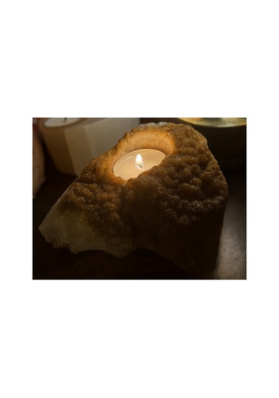 Sitrin Doğal Taş Tealight Mumluk Diğer