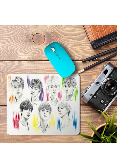 Bts Renkli Yeni Tasarım Mouse Pad Baskılı Mousepad Mouse Pad