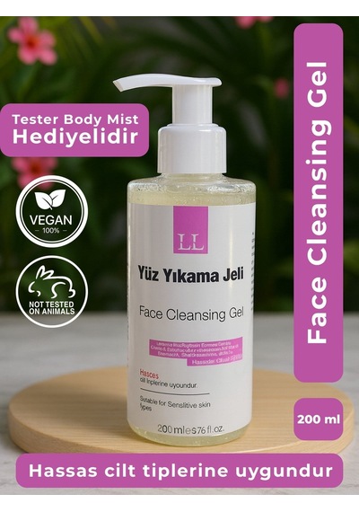 Hassas Ciltler İçin Arındırıcı Yüz Temizleme Jeli - %100 Vegan 200 Ml