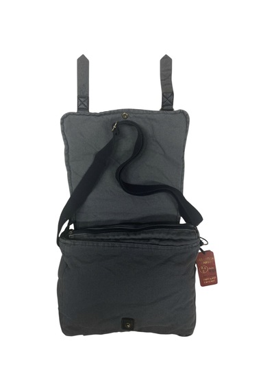 Old Cotton Cargo Vintage Salaş Kaliteli Unisex Günlük Gezi Kamp Okul Postacı Omuz Çantası San Diego 32 Cm X 25 Cm GRİ