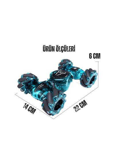 Uzaktan Kumandalı El Hareket Sensörlü Akrobat Araba 360 Derece Dönen Şarjlı Işıklı 4wd Drift Arabası