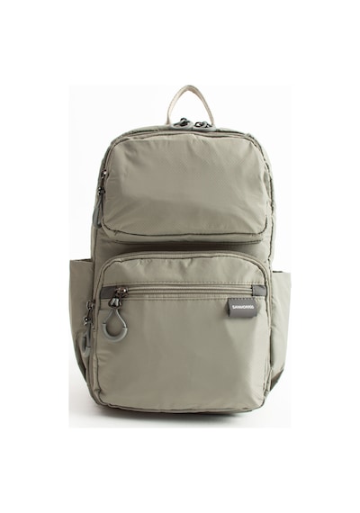 Sanmorris Unisex Suya Dayanıklı Paraşüt Kumaş 5 Bölmeli Laptop Bölmeli Seyahat Ve Okul Çantası Sı-6032 Açık Gri