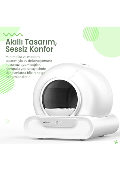Haustier Msp08 Akıllı Otomatik Kedi Tuvaleti, Tr Garantili