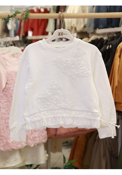 Xo Kids Kız Çocuk Sweatşirt 5-9 Yaş 36075 Beyaz
