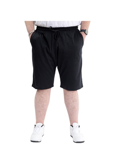 Mode Xl Büyük Beden Erkek Kapri Basic Yan Cepli 24514 Siyah Siyah