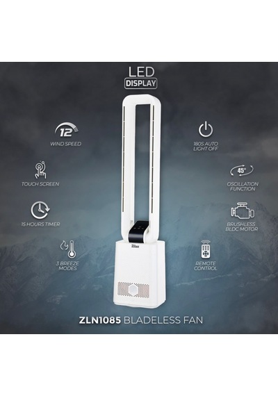 Zilan Zln1085 Kule Tipi Vantilatör Uzaktan Kumanda Geniş Salınım 12 Hız Ayarı Diğital Fan