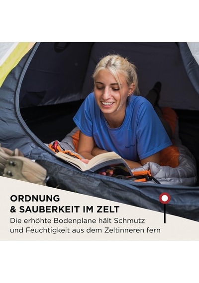 Darwin Zelt, Für 2-4 Personen, Igluzelt Für Camping Festivals Oder Trekking, Leichtes Und Kompaktes Kuppelzelt Mit Vor Genel