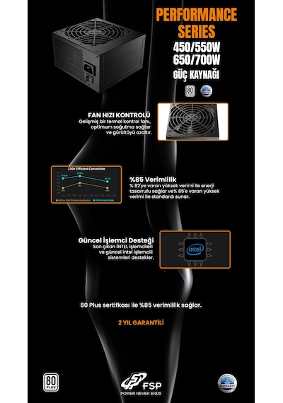 Fsp Performance 550W 80+ Silver Güç Kaynağı