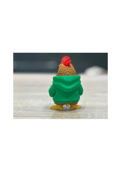 Kapüşonlu Modern Horoz Figürü 10cm