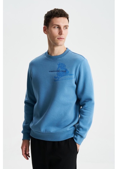 AR-MA Arma Erkek Regular Fit Pamuk Polyester Kumaş Karışımı Bisiklet Yaka Sweatshirt 001