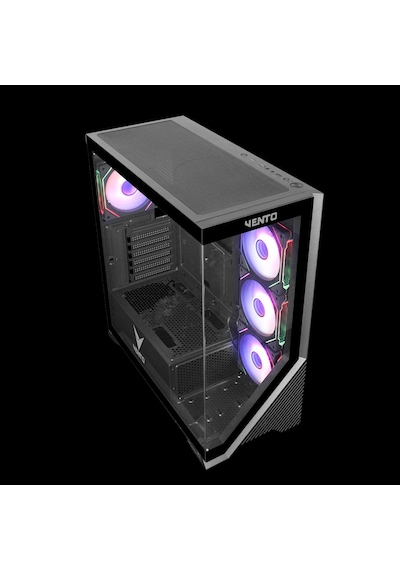 Vento Vg4202fla Atx Tower, 850w 80+ Siyah, Temperli Cam, Rgb, Mesh, Atx Gamıng Kasa