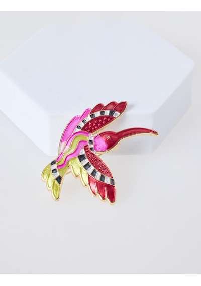 Jimmy Key Jimmy Key Pembe Kuş Figürlü Zarif Broş 6sw357561610