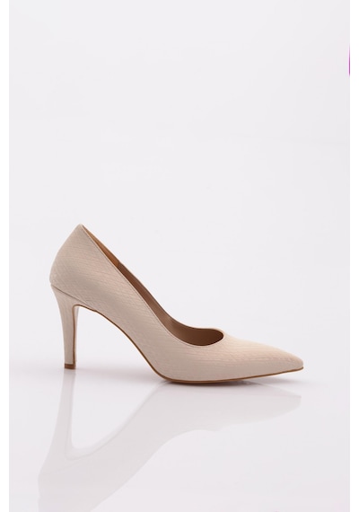 Dgn 1002 Kadin Topuklu Stiletto Ayakkabi 1002-2453-R9093 Ten