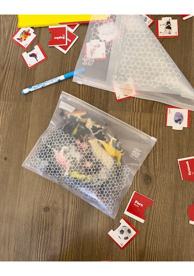 Premıum 2 Boy Çok Amaçlı Fermuarlı Saklama Poşeti 3 Büyük/3orta 31x26 / 24.4x21 Şeffaf