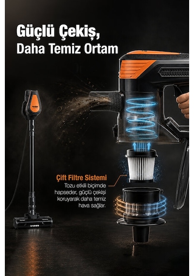 Fantom Pluto P 6000 Cyclone Dikey Elektrikli Süpürge