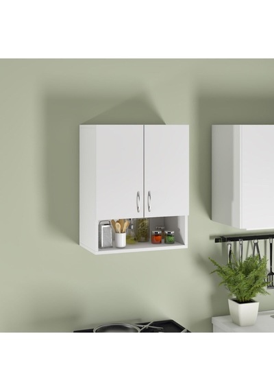 Çok Amaçlı Banyo Duvar Dolabı Kiler Dolabı Mdf Beyaz