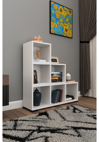Yvz Home Neptün-1 Kitaplık Beyaz Yvz Home Neptün-1 Kitaplık Beyaz