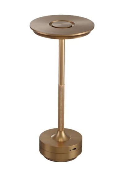 Şarjlı Masa Lambası Gold Dokunmatik 3 Renk Ct-8438