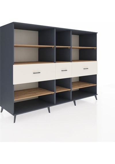 Kronos Dolap 9 Raflı 3 Çekmeceli 220x59x163 Antrasit-çam/aytaşı Antrasit-çam/aytaşı Kronos Dolap 9 Raflı 3 Çekmeceli 220x59x163 Antrasit-çam/aytaşı Antrasit-çam/aytaşı