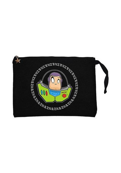 Buz Lıghtyear Tiny Siyah Clutch Astarlı Cüzdan / El Çantası Siyah