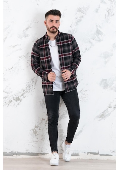 Advante Slimfit Erkek Ekoseli Oduncu Gömlek