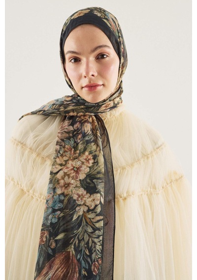 Defacto Fresh Scarfs X Defacto Night Bloom Viskon Şal I1741ax26smbk27 Siyah-bk27
