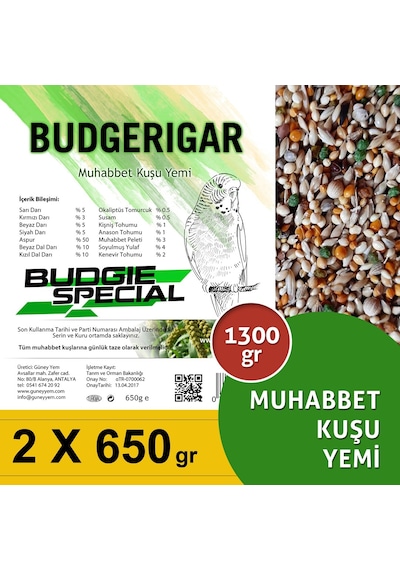 Dal Darı Net Premium Budgie Special Muhabbet Kuşu Yemi 1300 Gr