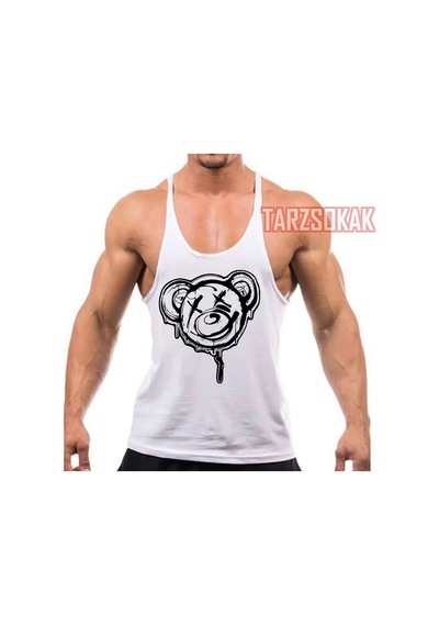 Tarzsokak Gym Tank Top Fitness Sporcu Atleti Gym55 Beyaz