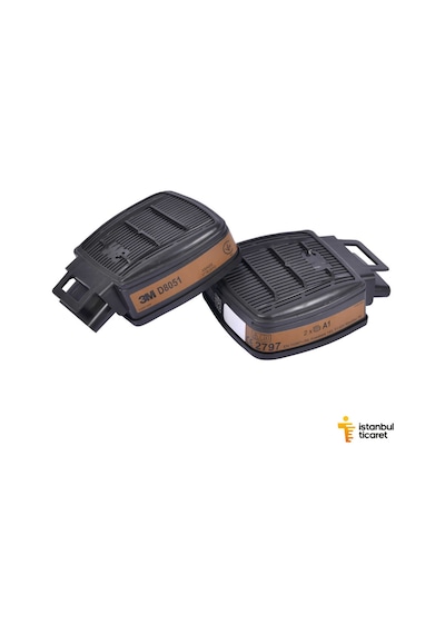 3M D8051 Secure Click Dual Flow A1 Gaz ve Buhar Filtresi (1 Çift)