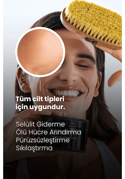 Cosmogenesis Labs Selülit Karşıtı %100 Doğal Kaktüs Kılı Fırça - Ölü Deri Temizleyici Arındırıcı Vegan ve Hayvan Dostu