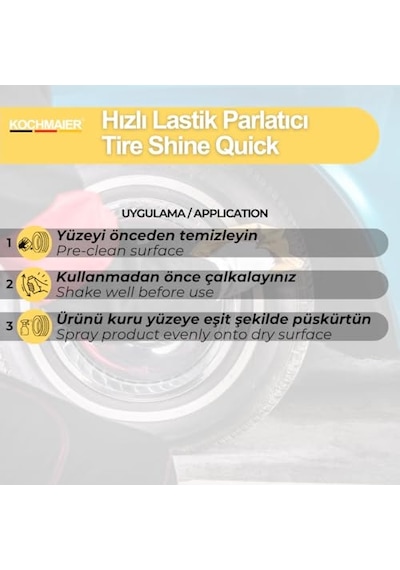 Ayrex Kochmaier Lastik Parlatıcı Ve Koruyucu Cilası 1 Litre