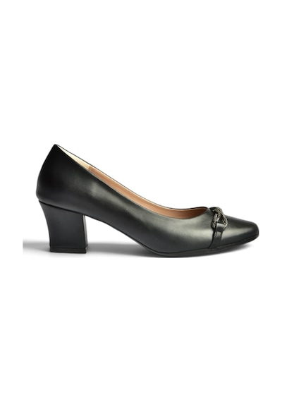 Fox Shoes Z820851009 Siyah Kalın Topuklu Kadın Ayakkabı