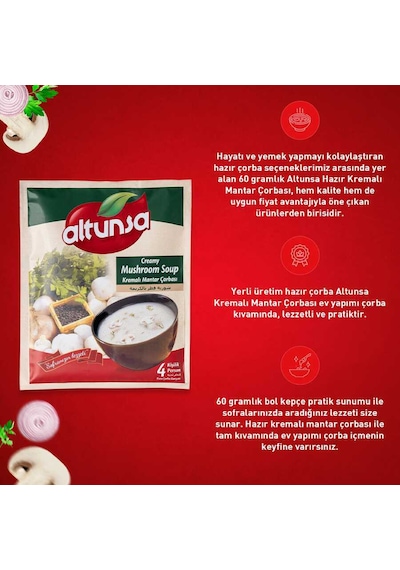 Altunsa Hazır Kremalı Çorbası 60 Gr 12 Li Paket