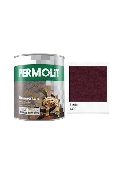 Permolit Hammerton Dekoratif Metal Boyası Bordo 0.65 Lt.