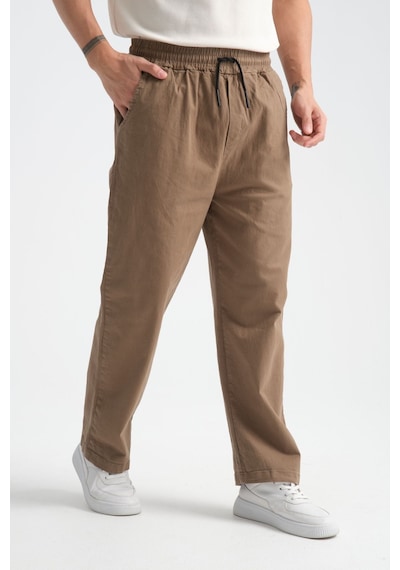 Redline Calmfit Erkek Baggy Kalın Beli Lastikli Pantolon Taba