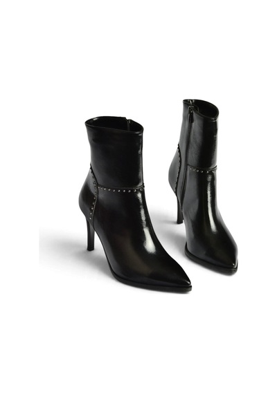 Fox Shoes Z260236260 Siyah Rustik İnce Topuklu Kadın Bot